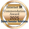 Internet IR Commendation Award 2025 Daiwa Investor Relations