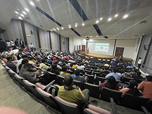 Participating in a recruiting event in India